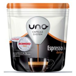 Immagine di 96 capsule caffè Kimbo per sistema UNO miscela Espresso Dolce