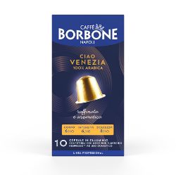 Immagine di 10 Capsule in alluminio caffè Borbone Respresso Ciao Venezia compatibile Nespresso